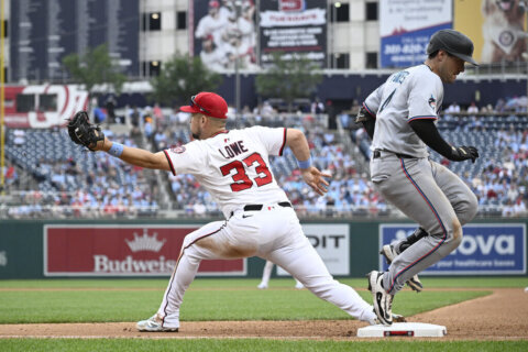 Wagaman’s 2 RBIs, Meyers’ solo HR help Marlins sweep Nationals with 3-1 victory